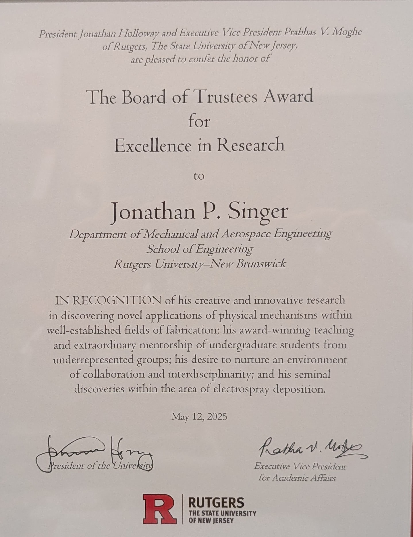 Research Excellence Award